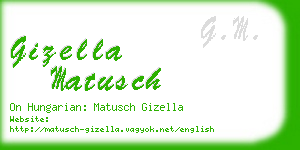 gizella matusch business card